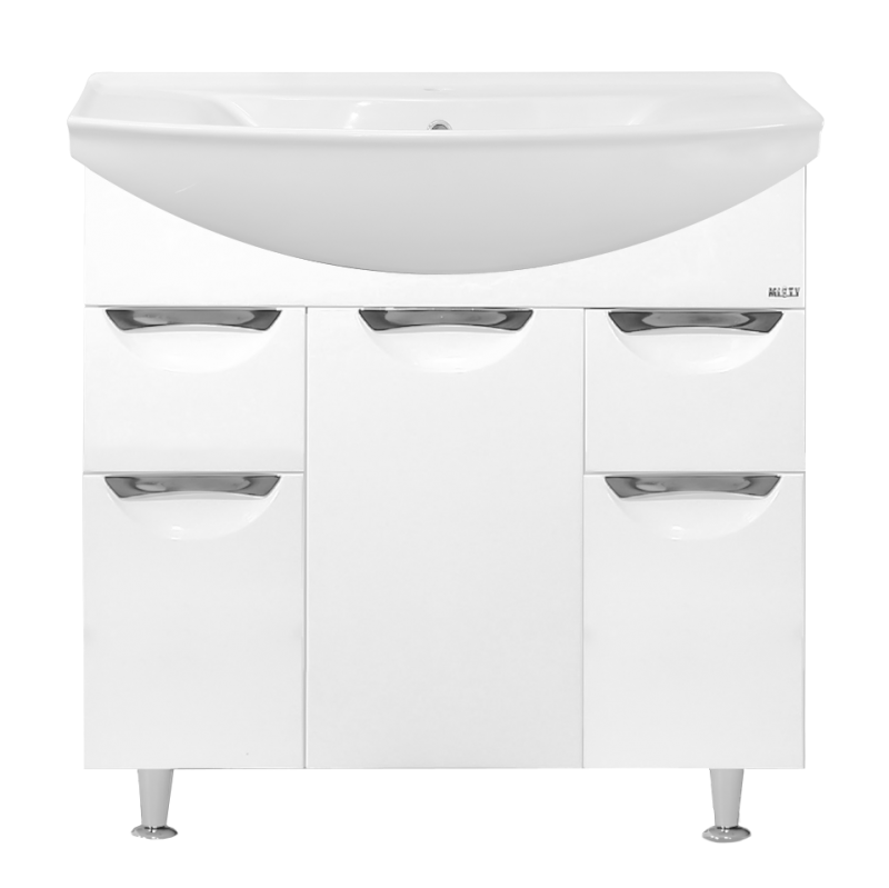 картинка Тумба Жасмин 76 2 ящ белая эмаль ум. Best 75 Misty 