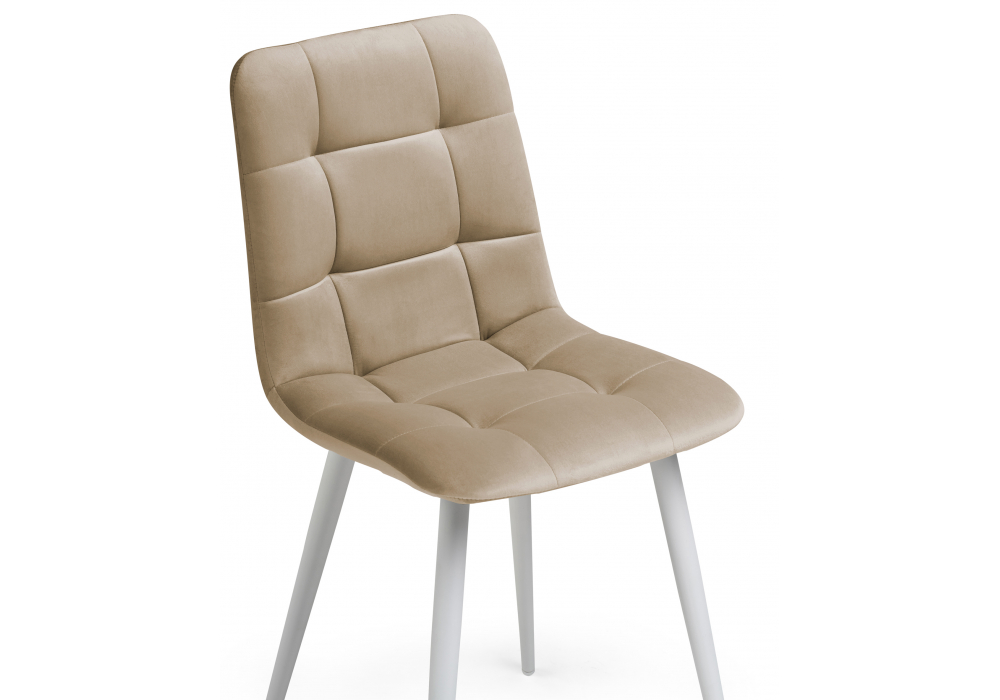 картинка Стул МР Чилли П бежевый /белый каркас Velutto 05 