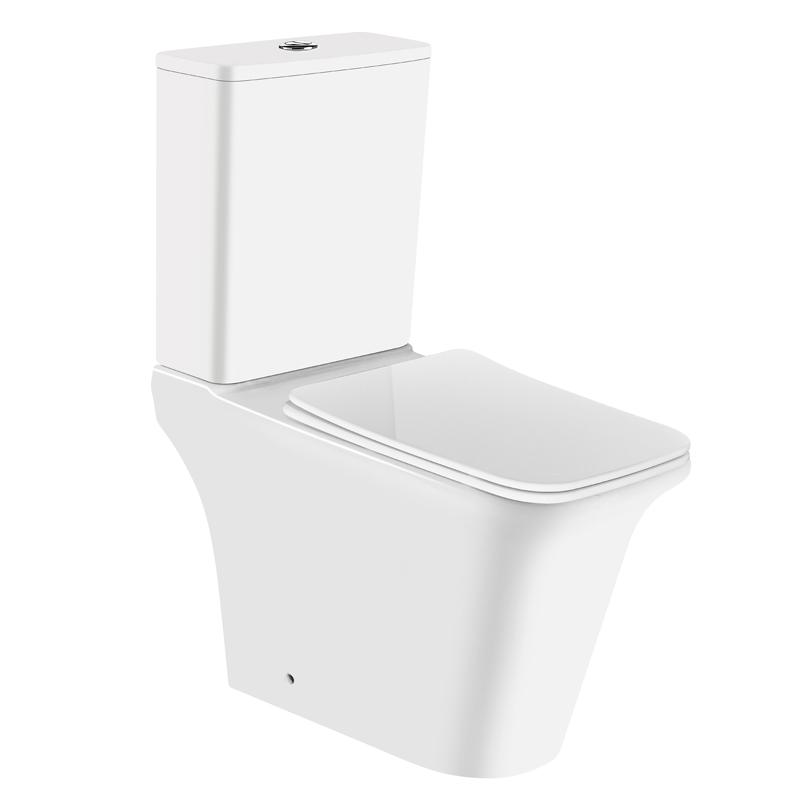 картинка Унитаз напольный AVERO 660x360х820 безободковый с бачком и сиденьем микролифт AZ-1213A Azario 