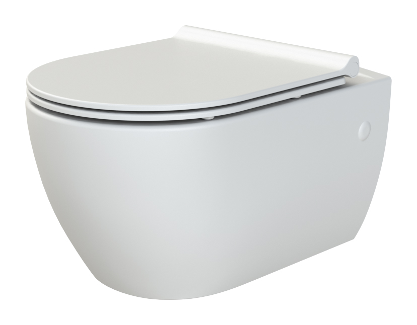 картинка Унитаз подвесной с биде с крышкой Bianca 963-SET-2-W белый глянец Boheme 