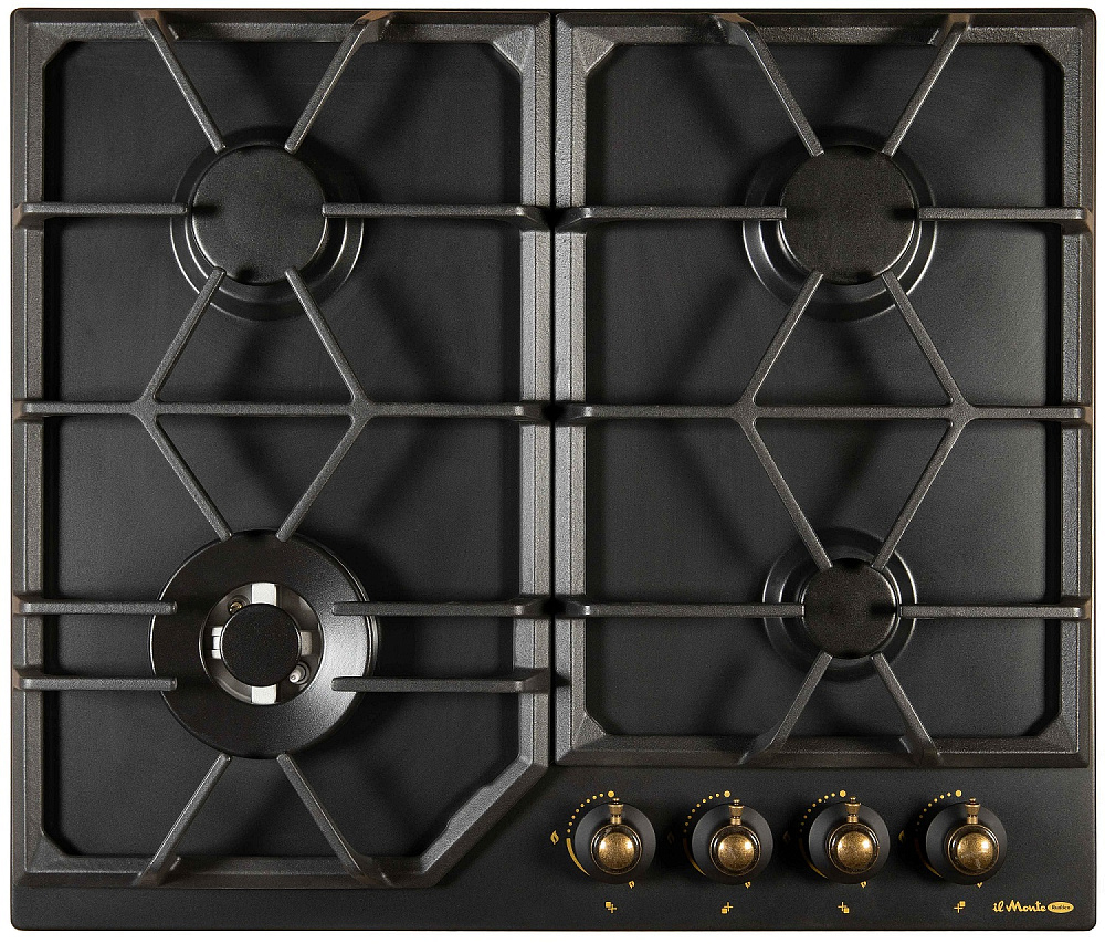 картинка Варочная поверхность газовая Il Monte BH-647E Black Rustico 