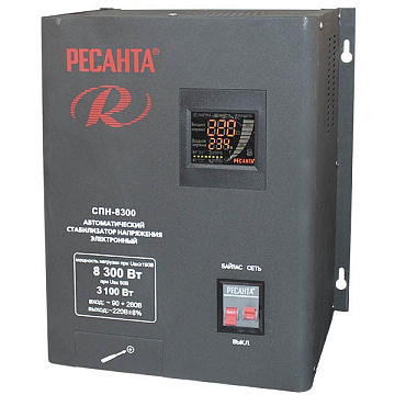 картинка Стабилизатор Ресанта 8,3 кВт СПН-8300 90-260В  являющийся официальным дистрибьютором в России 
