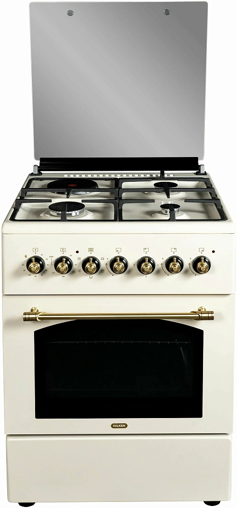 картинка Плита кухонная газо-электрическая Falken G-9005-1 retro beige 