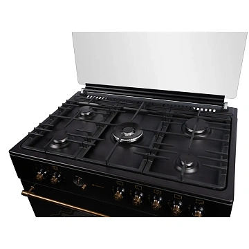 картинка Плита кухонная газо-электрическая Axeldorf FG-091-2 Retro Black 