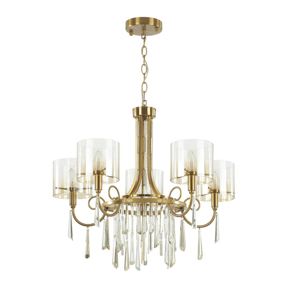 Люстра Lumion Hall ODL_EX23 41 4886/5 бронзовый/янтарный/металл/стекло Nicole от гипермаркета ТАТАЕВ