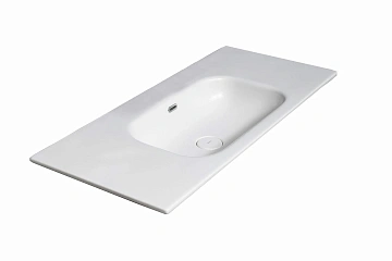 картинка Столешница моноблок Vallessi 100 белая керамика глянец 838-100-WG Boheme  являющийся официальным дистрибьютором в России 