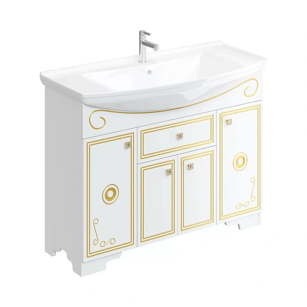 картинка Тумба Гармония 105 золото глянец ум.Стиль 1050 Даниэла-Аква 