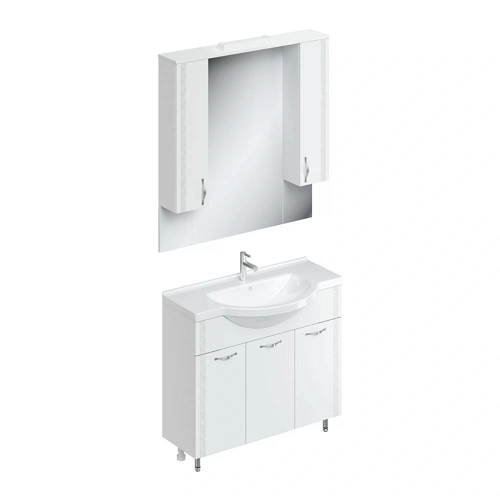 картинка Комплект Каролина 100 Ral 9003 патина золото ум. Энигма 100 Даниэла-Аква 