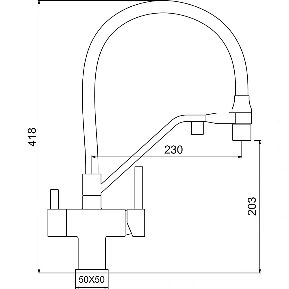 картинка Смеситель на кухню Gappo 4395-63 