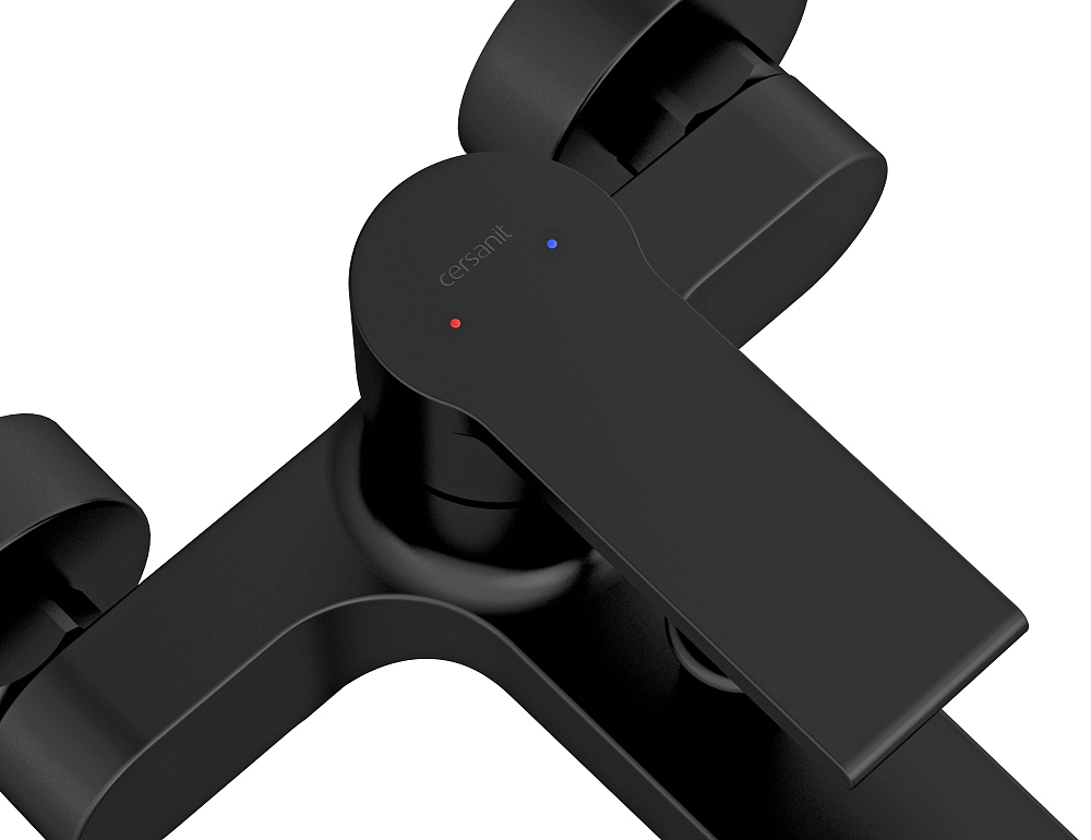 картинка Смеситель для ванны BRASKO BLACK однорычажный черный 63108 Cersanit 