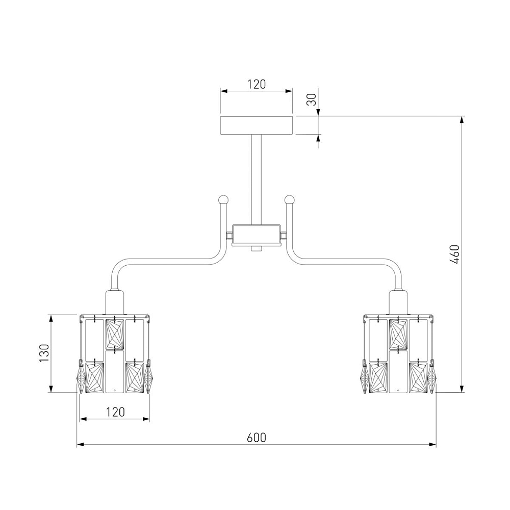 Люстра Strotskis потолочный 10101/5 хром/прозрачный хрусталь от гипермаркета ТАТАЕВ