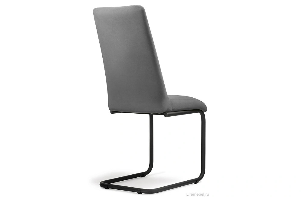 картинка Стул на металлокаркасе Лулла/Комфорт 15 каркас черный, ткань RS-26 серый 