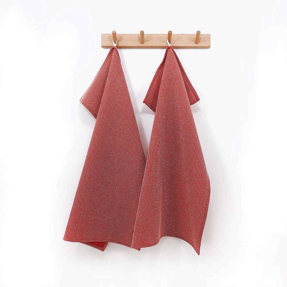 картинка Полотенце кухонное Arya 2 Пр.45*70 Waffle красный 