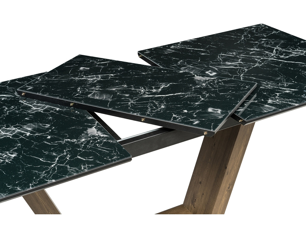 картинка Стол Иматра/Виктория 140(180)*80 мрамор черный/черная шагрень CS457 