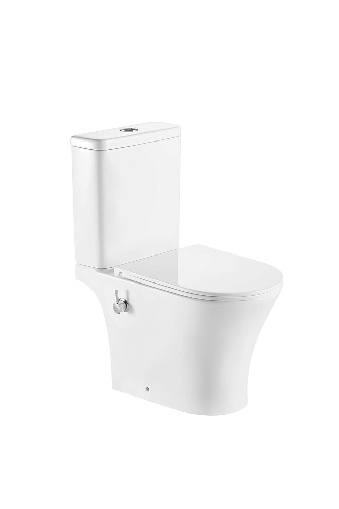 картинка Унитаз-компакт А2801B, безободковый с биде сид. тонкое ДП, крепл., арматура, гориз. выпуск Eva Gold 