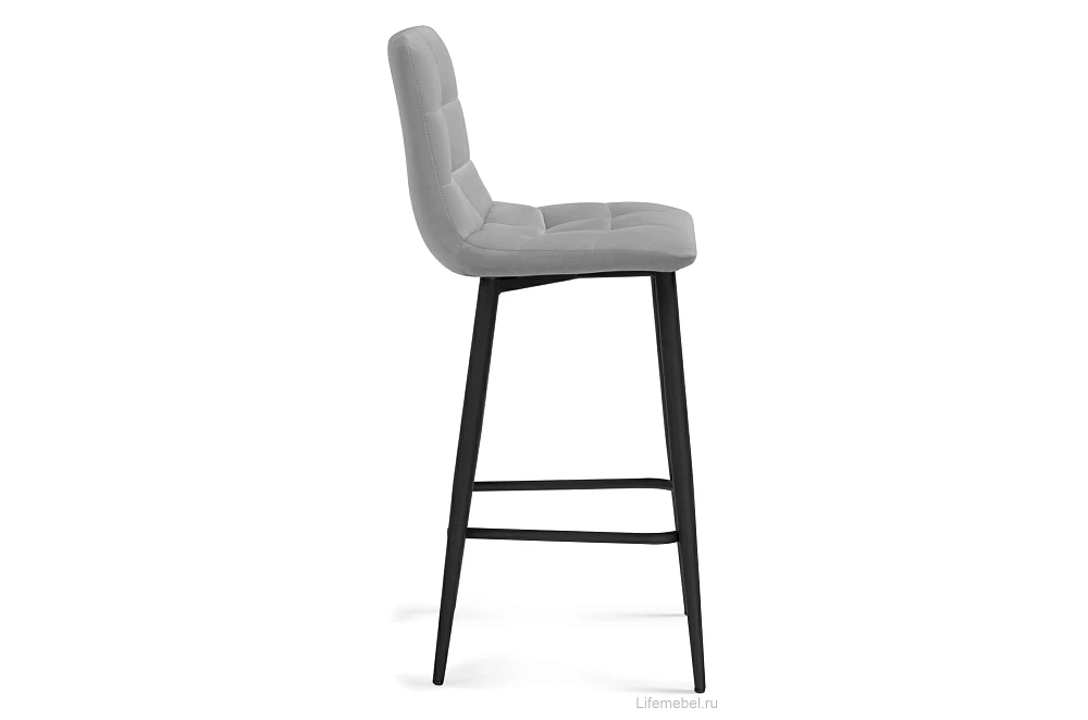картинка Стул полубарный Чилли светло-серый california 900 черный каркас 