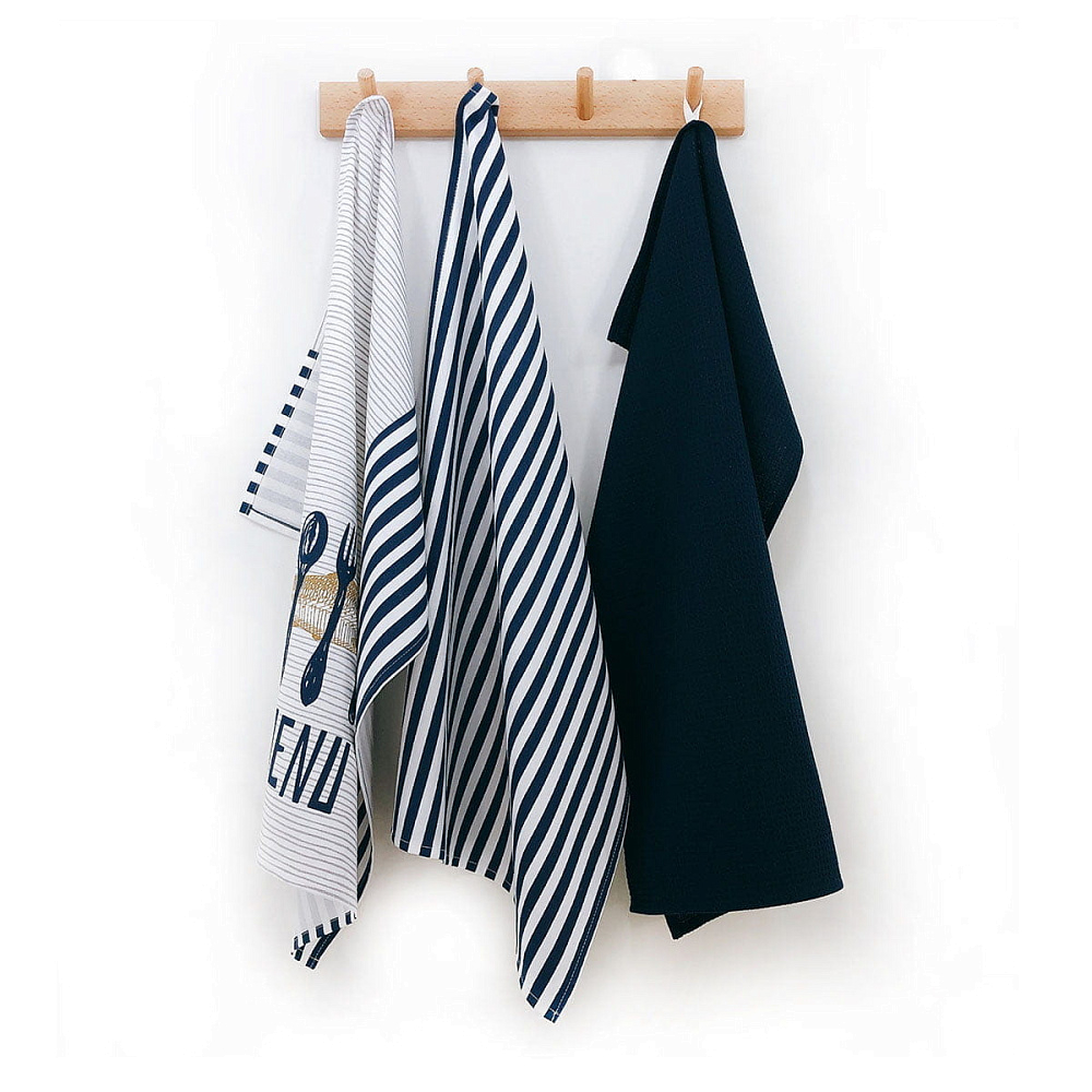 картинка Полотенце кухонное Arya 3 Пр.45*70 Navy 