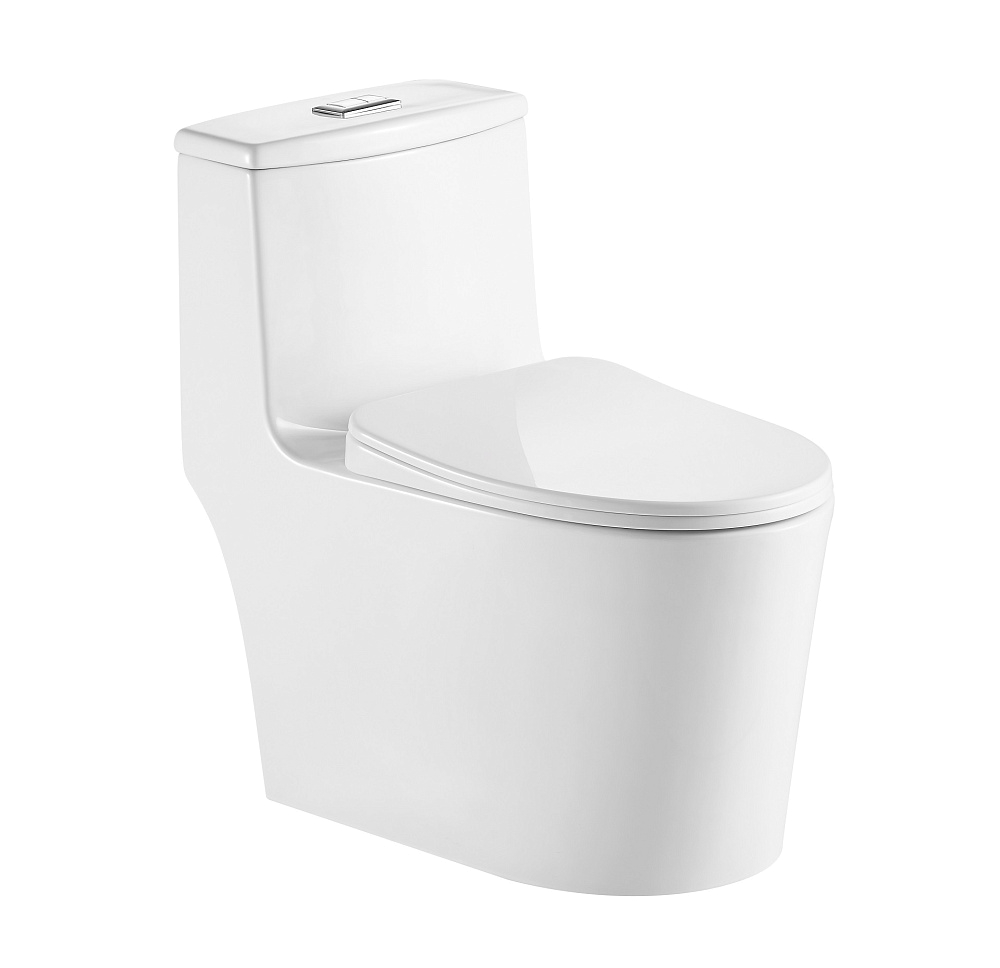 картинка Монолит SM5003 безободковый тонкое сиденье ДП (с гофрой и подводкой) Eva Gold 