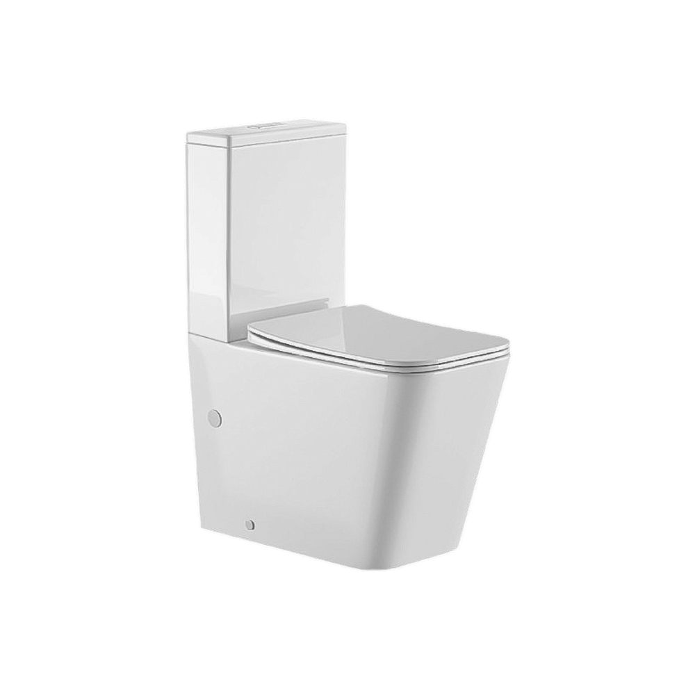 картинка Унитаз Cube 3 с крышкой Soft-close безободковый Sole 