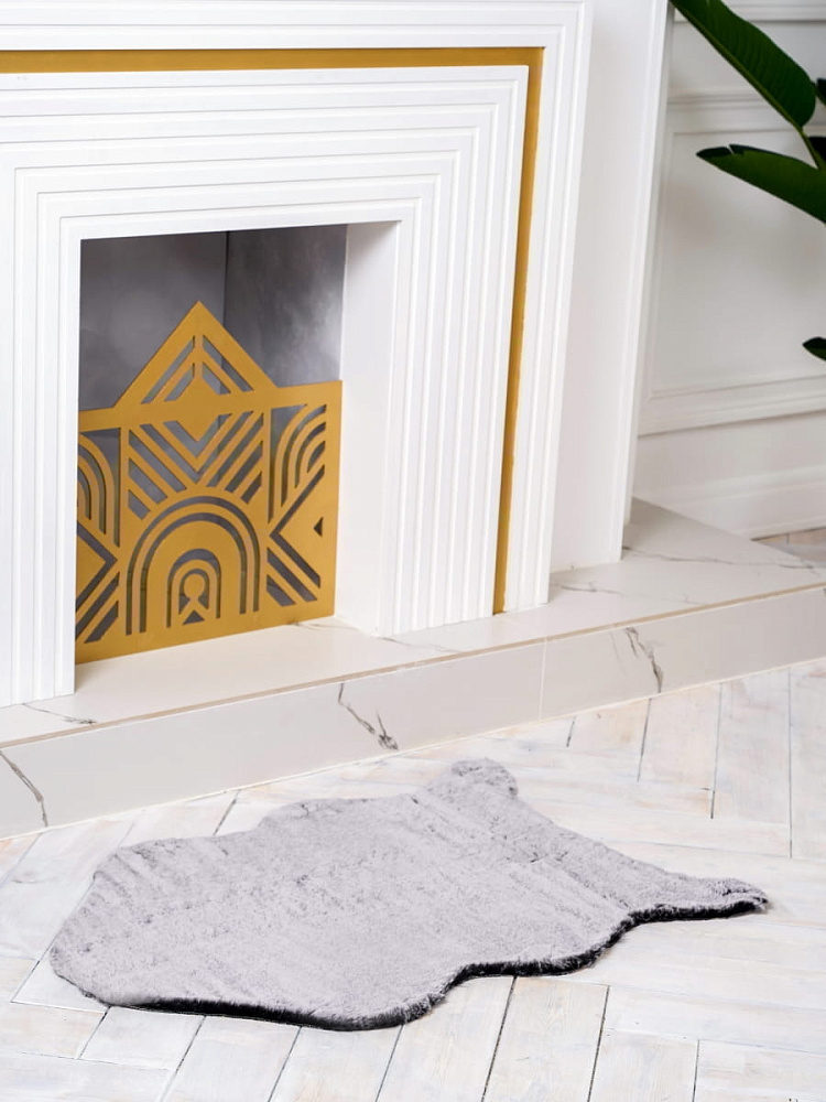 картинка Коврик Arya кролик искусственный мех 70*105 Atlas черный 