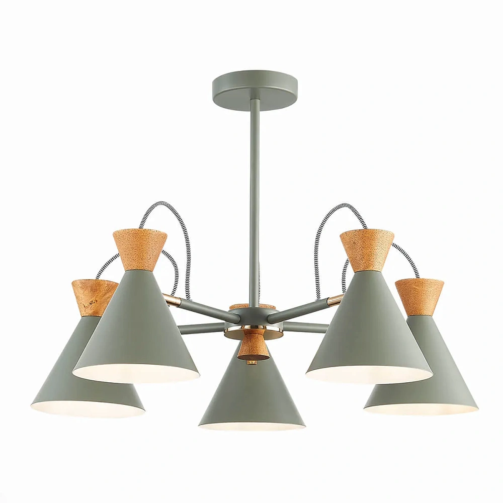 Люстра ST-Luce SLE125112-05 потолочная Серый /Золото/Темное дерево от гипермаркета ТАТАЕВ