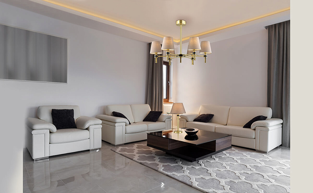 Люстра Lumion Neoclassic LN20 102 4429/6C античная латунь,бежевый MONTANA от гипермаркета ТАТАЕВ