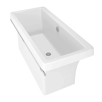 картинка Ванна Crete Nova Gel 179*79*63,5 белая хром полотенцедержатель AQUA DE MARCO  являющийся официальным дистрибьютором в России 