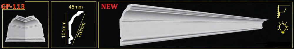 картинка Плинтус декоративный GP-113 (27шт) 