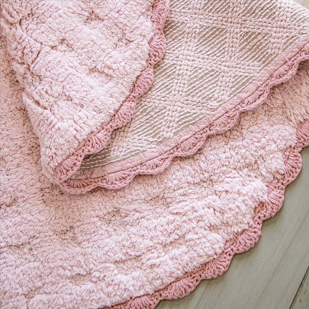 картинка Коврик Arya 60*100 для ванной Sara светло-розовый 