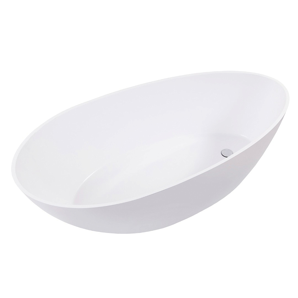 картинка Ванна Calipso 168*78*53 каменная графит серый AQUA DE MARCO 