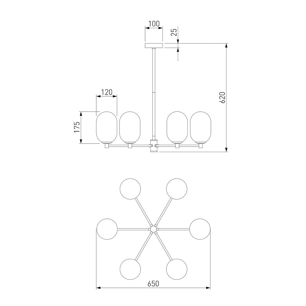 Люстра Strotskis 60161/6 латунь от гипермаркета ТАТАЕВ