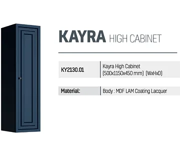 картинка Боковой шкаф Kayra 130см KY2130.01.MBY Creavit  являющийся официальным дистрибьютором в России 