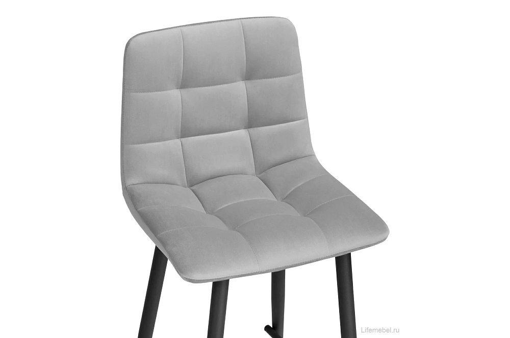картинка Стул полубарный Чилли светло-серый california 900 черный каркас 