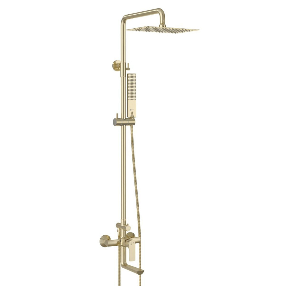 картинка Смеситель Ursus для вынны и душа с регулируемой высотой штанги и верхней LM7262BG Lemark 