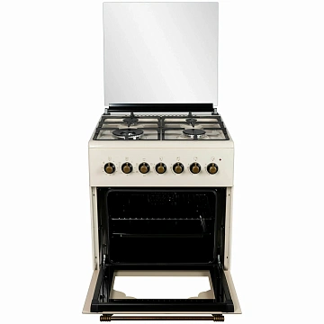 картинка Плита кухонная газо-электрическая Axeldorf FG-061-3 Retro White  являющийся официальным дистрибьютором в России 