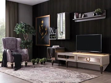 картинка Подставка ТВ Lizbon Wall Unit Bottom Side Weltew  являющийся официальным дистрибьютором в России 