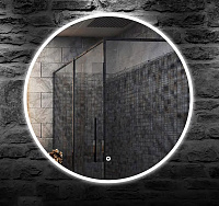 картинка Зеркало Vallessi круглое с подсветкой,сенсорная кнопка 80 545/2 Boheme 