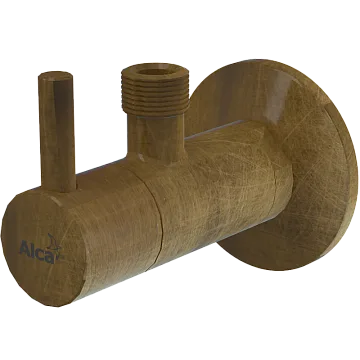 картинка Вентиль угловой с фильтром 1 2х3 8 ARV001 Alca Plast  являющийся официальным дистрибьютором в России 
