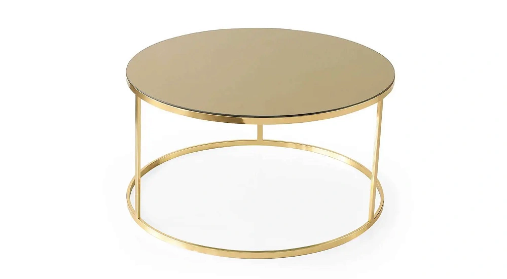 картинка Стол журнальный Aras Mid Coffee table Gold-Bronz Weltew 