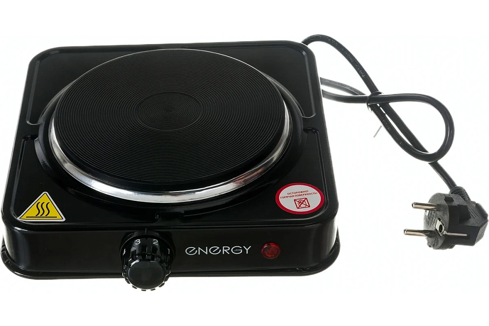 картинка Электроплитка черная 1000Вт Energy EN-901B 158956 