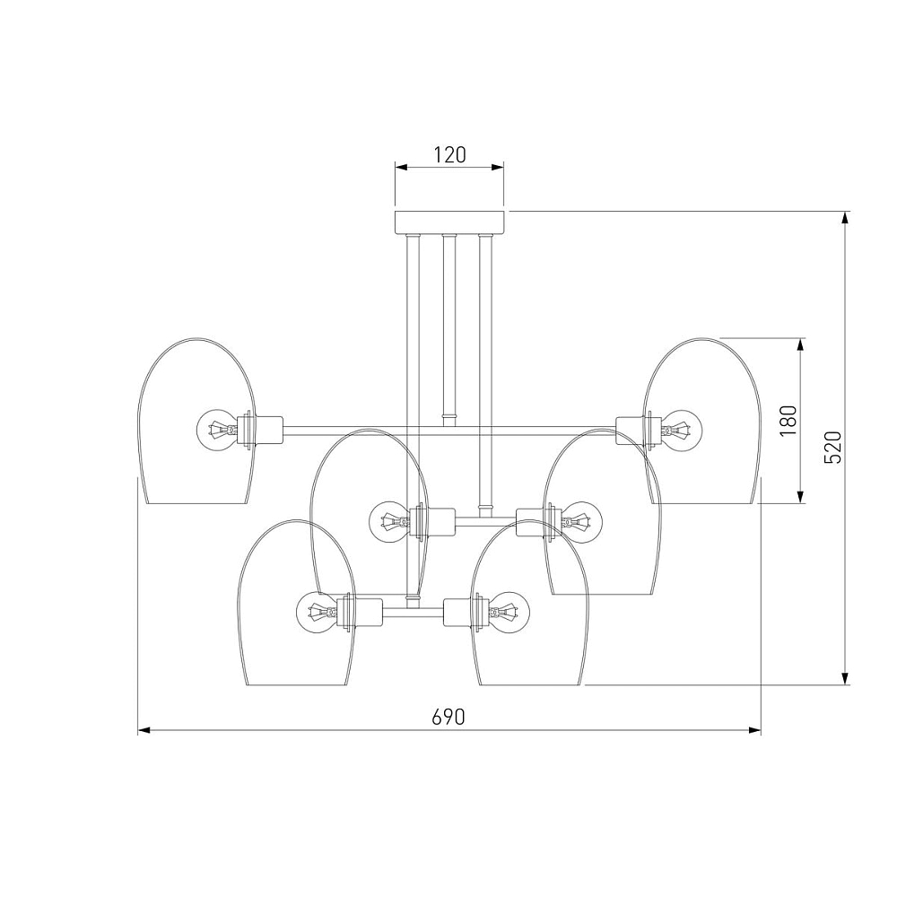 Люстра Strotskis 70141/6 Хром от гипермаркета ТАТАЕВ