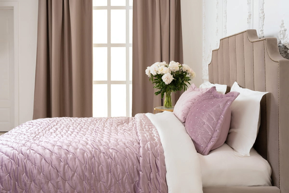 картинка Покрывало Arya Бархат 250*260 - 2(50*70+5) Ansel сиреневый 