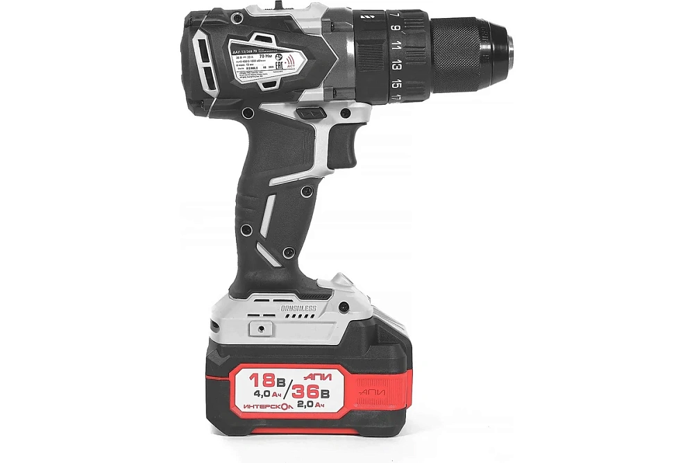 картинка Дрель-шуруповерт аккумуляторный ДАУ-13/36В 70 Интерскол 