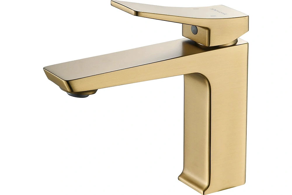 картинка Смеситель для раковины S4401G золотой сатин Shevanik 