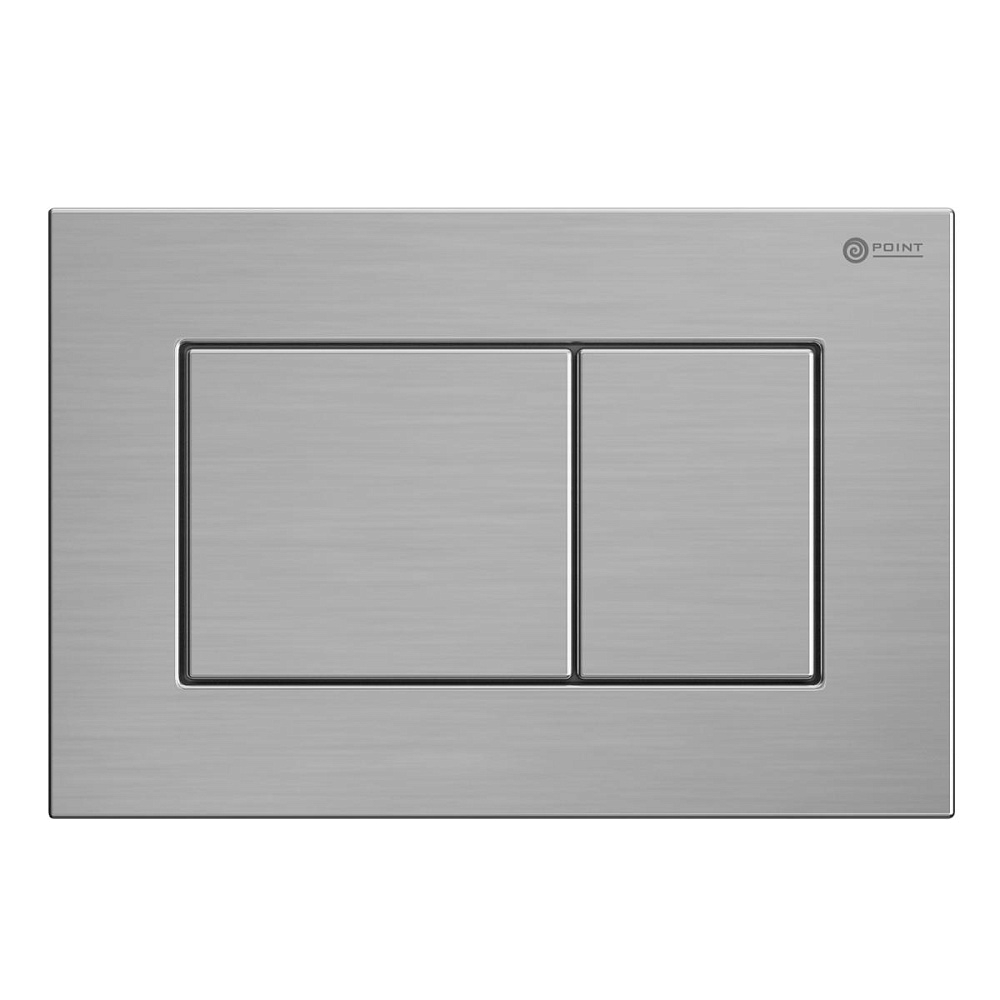 картинка Клавиша смыва Ника для инсталляции нержавеющая сталь, сталь брошированная PN44081SB Point 