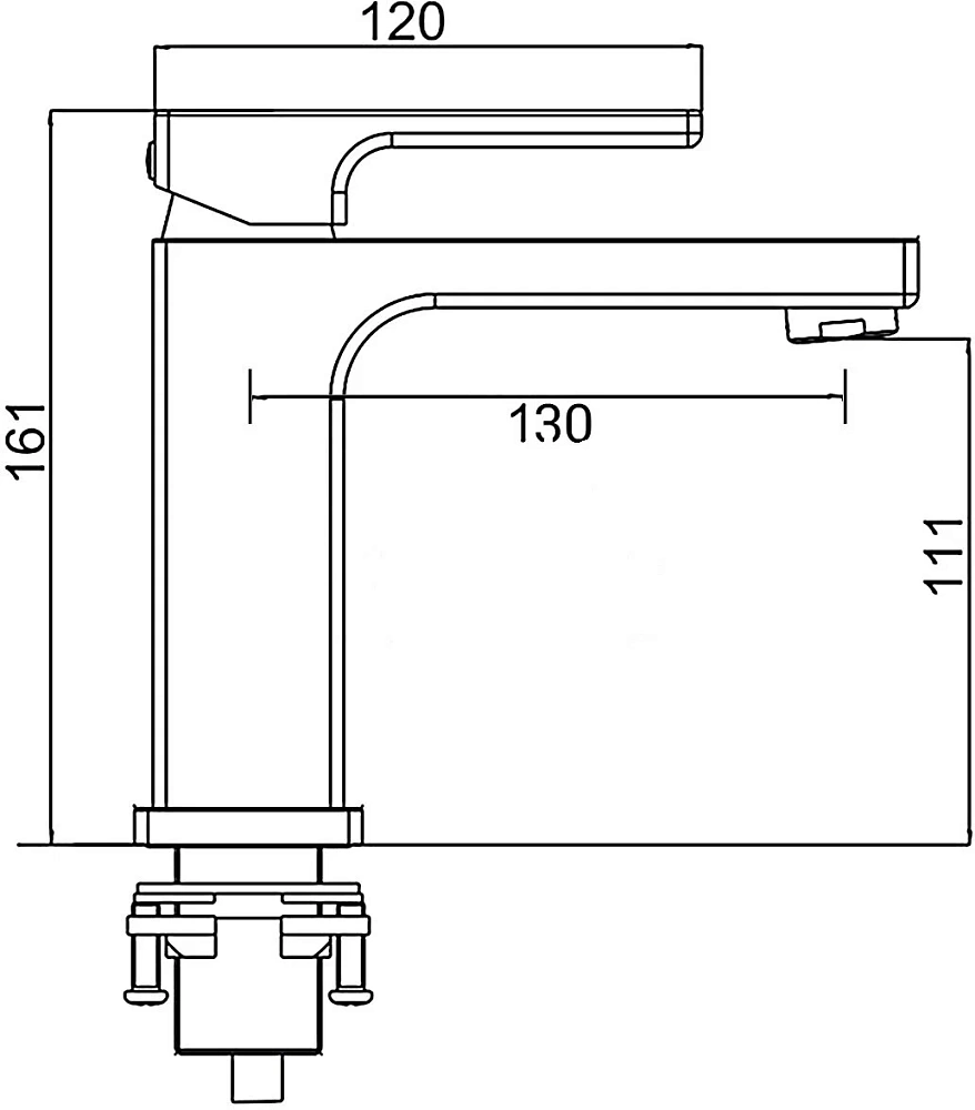 картинка Смеситель для умывальника Gappo 1017-9 