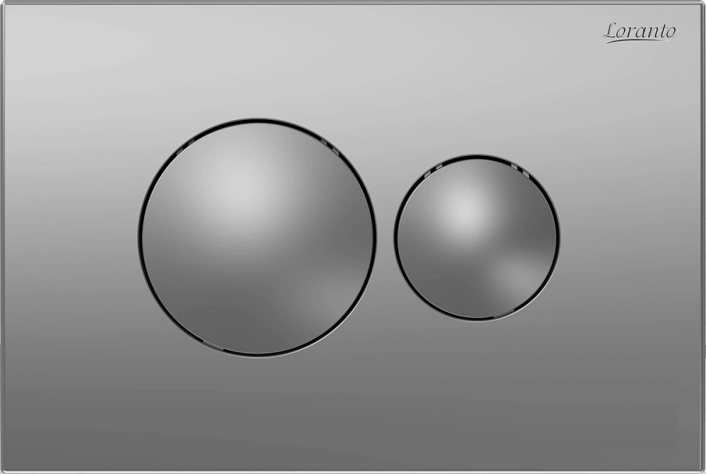 картинка Кнопка для инсталляции круглая хром матовая 7311 Loranto 