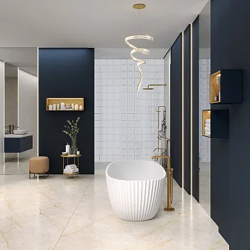 картинка Ванна Sapphire 170*85*61 Solid Perfection белая AQUA DE MARCO 
