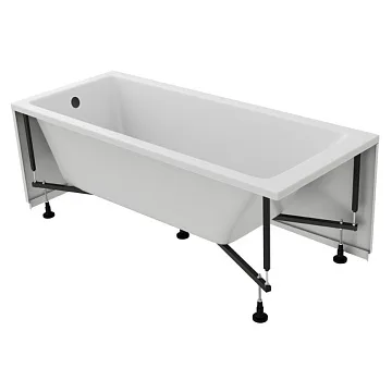 картинка Ванна корыто прямоугольная Novaro La 170*70*44,8 см без каркасом и панелью белая VentoSpa  являющийся официальным дистрибьютором в России 
