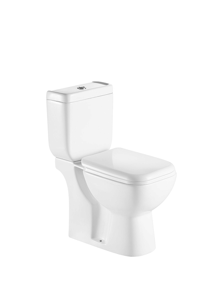 картинка Унитаз-компакт А2104, сиденье тонкое ДП, крепление, арматура, горизонтальный выпуск Eva Gold 